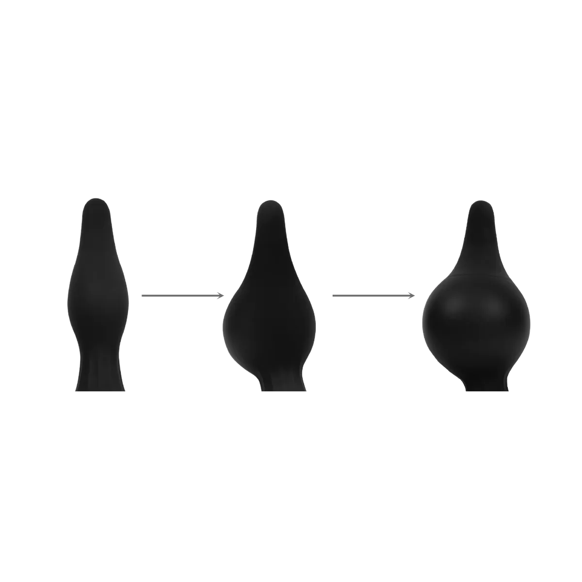 Rimba - E-Stim Anal Plug with Pump - Bi-Polar - Black
